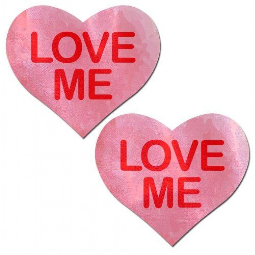 Pastease Liquid Pink Heart Love Me Pasties - One Size Fits Most