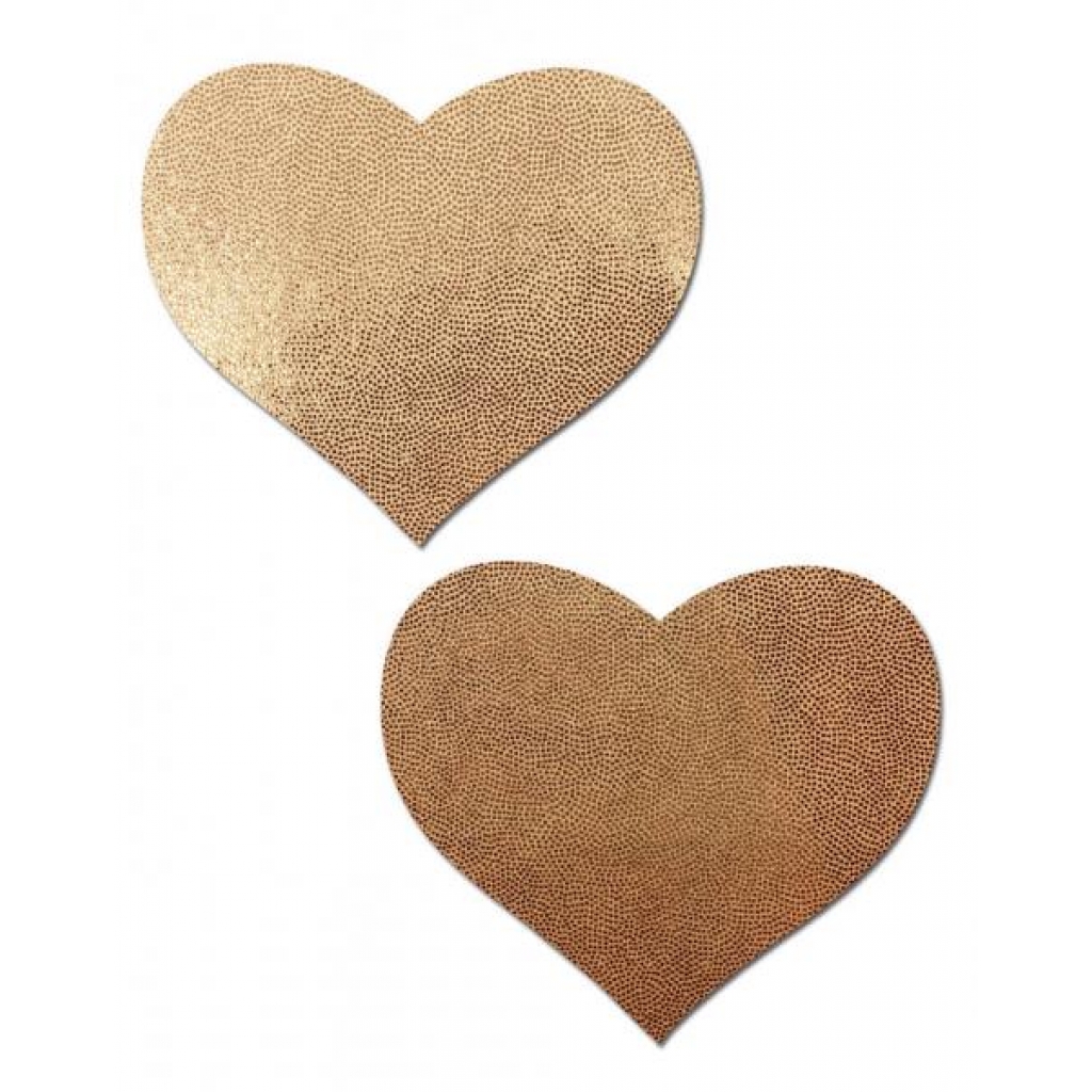 Liquid Rose Gold Heart Pasties - Pastease