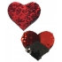 Pastease Sweety Red & Black Color Changing Sequin Heart - Fun & Flirty Accessory