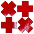 Pastease Petite Plus X Faux Latex - Red Crosses