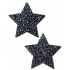 Pastease Crystal Black Stars - Elegant Nipple Covers