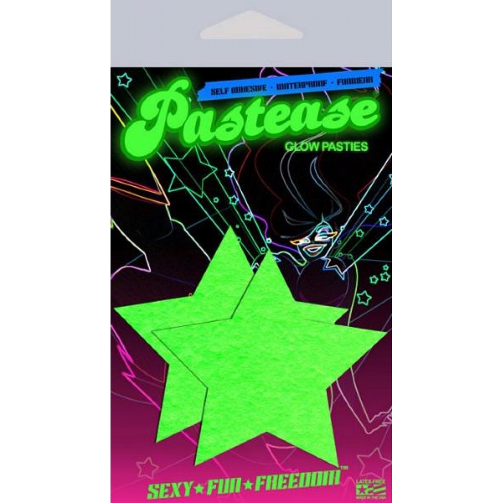 Glow In The Dark Stars Pasties O/S Green