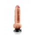 Deluxe #5 Realistic Vibrator with Suction Cup - Beige