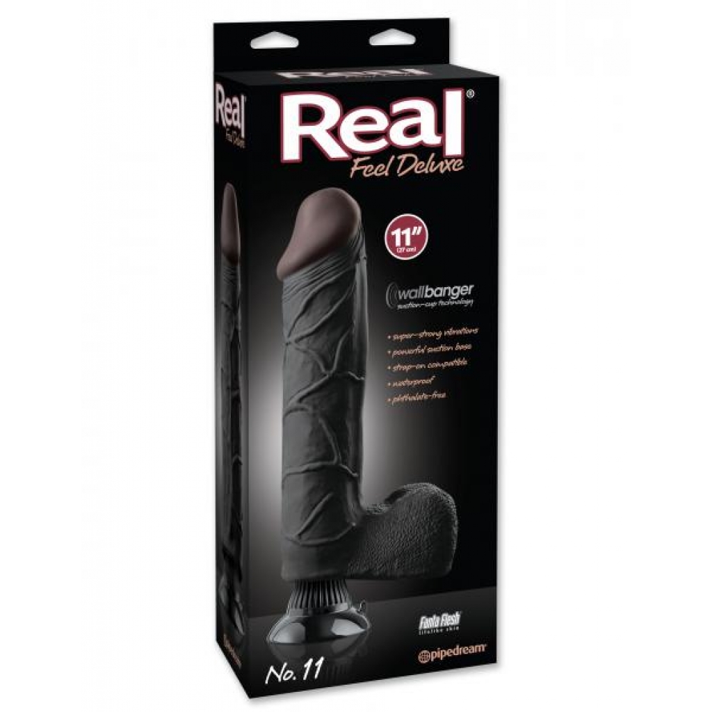 No. 11 Wallbanger Vibrating Dildo - Black