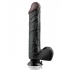 Real Feel Deluxe No.12 Vibrating Dildo - Black