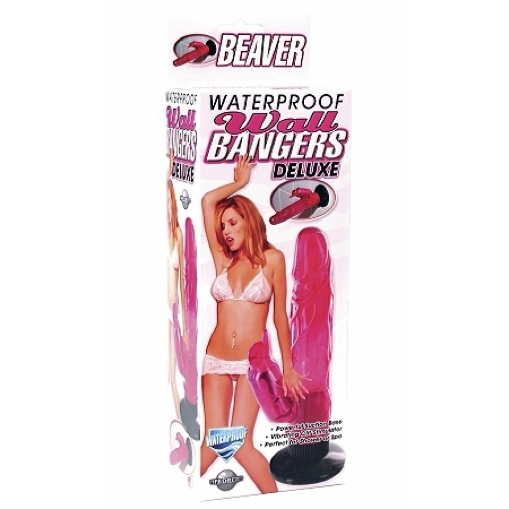 Waterproof Beaver Wall Bangers Vibrator - Pink