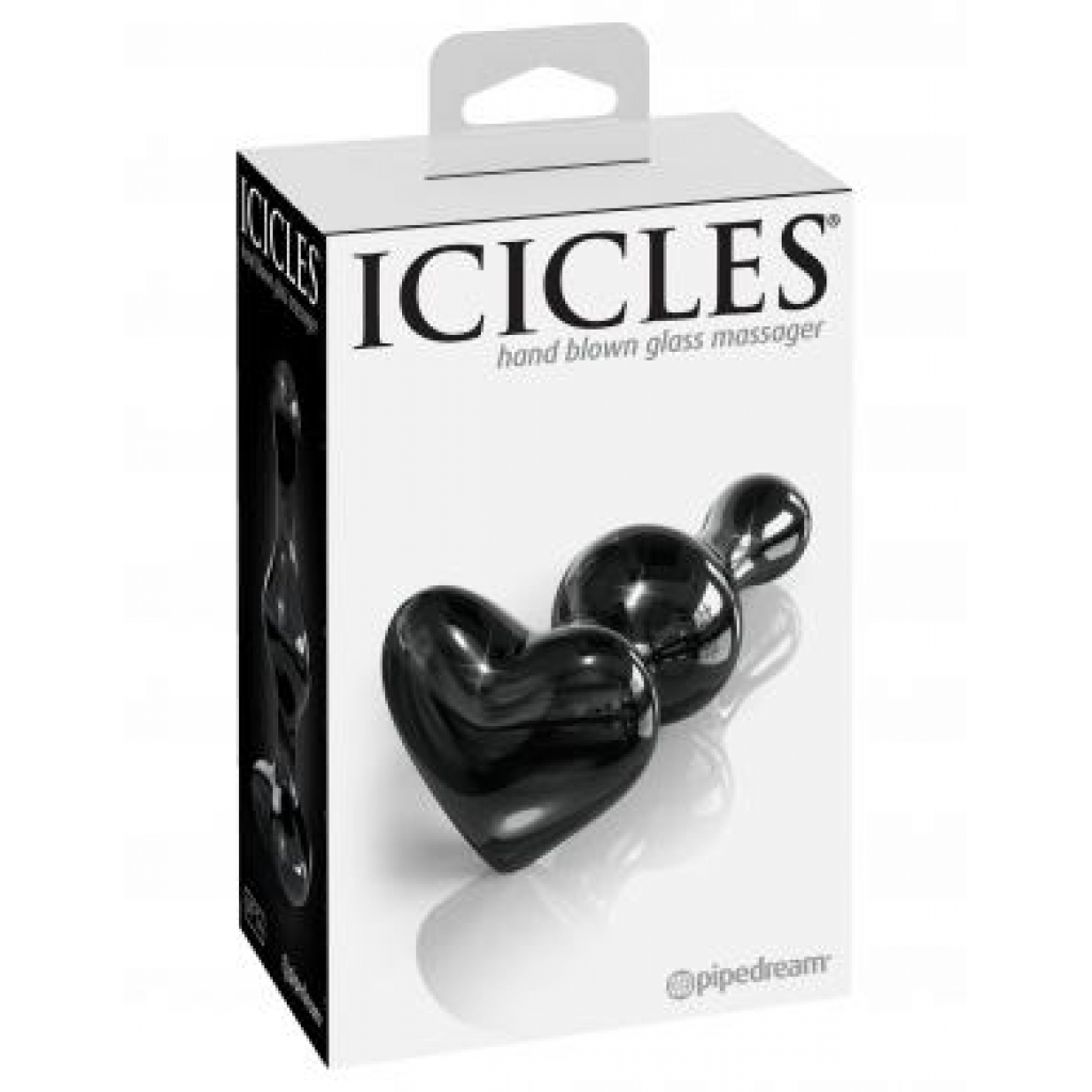 Icicles No. 74: Elegant Black Glass Massager