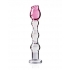 Icicles No.12 Pink Flower Glass Wand