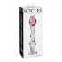 Icicles No.12 Pink Flower Glass Wand