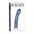 Icicles No 29 Textured Glass Dildo - Blue