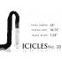 Icicles No 38 Glass Handle Cat O Nine Tails Whip - Clear