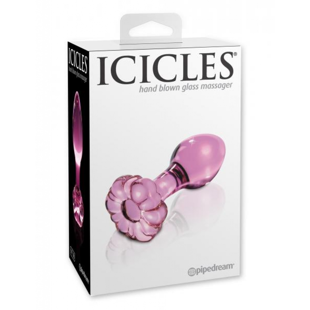 Icicles No 48 - Pink Glass Butt Plug