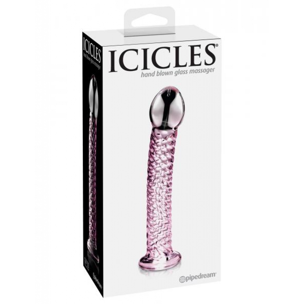 Elegant Icicles No 53 Glass Massager - Pink Wand