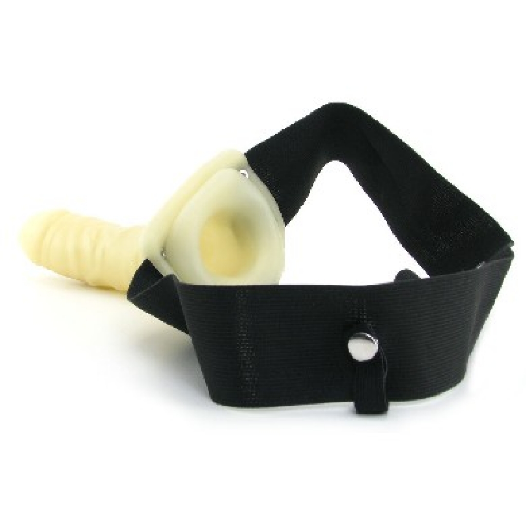 Vibrating Hollow Strap-On with Glow in the Dark Feature - One Size Fits Most