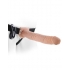 Fetish Fantasy 11 inches Vibrating Hollow Strap On - Beige