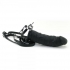 7-Inch Silicone Hollow Strap-On - Black