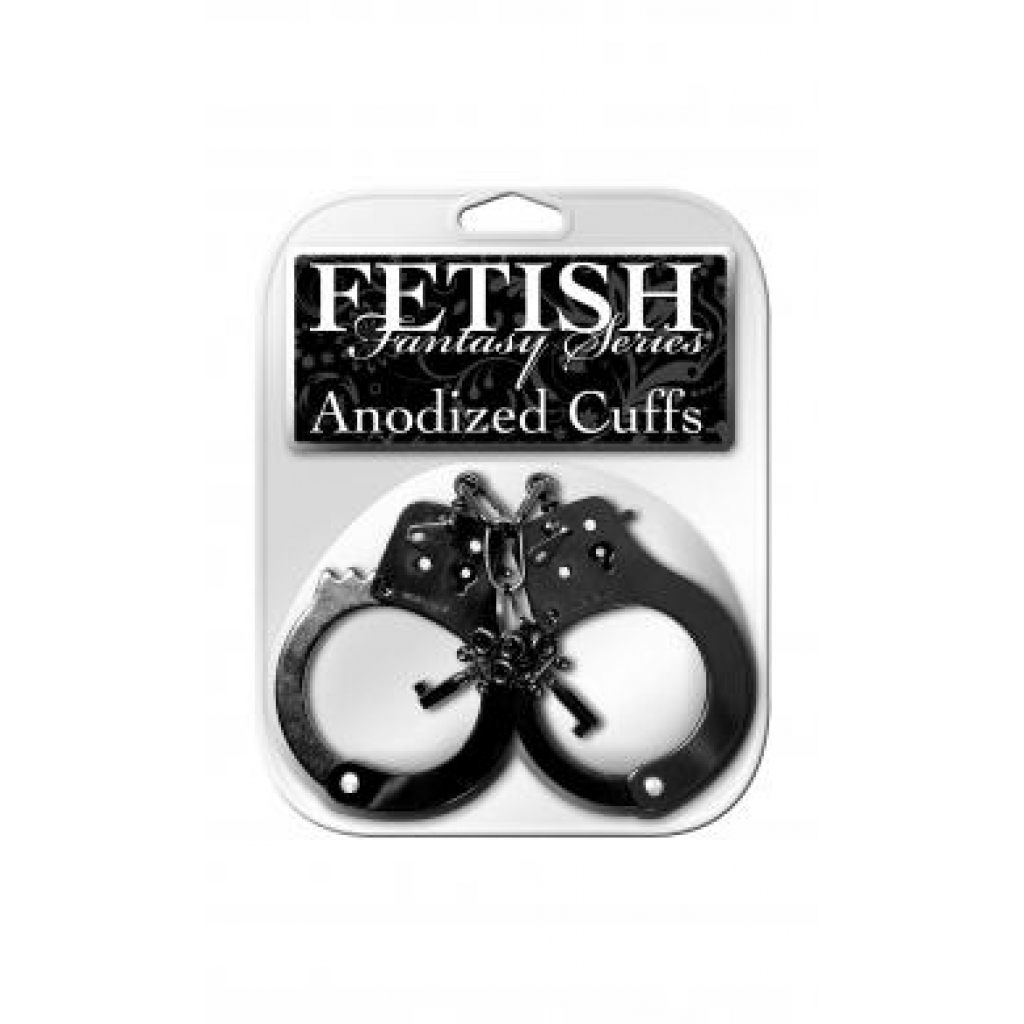 Fetish Fantasy Anodized Metal Cuffs - Black