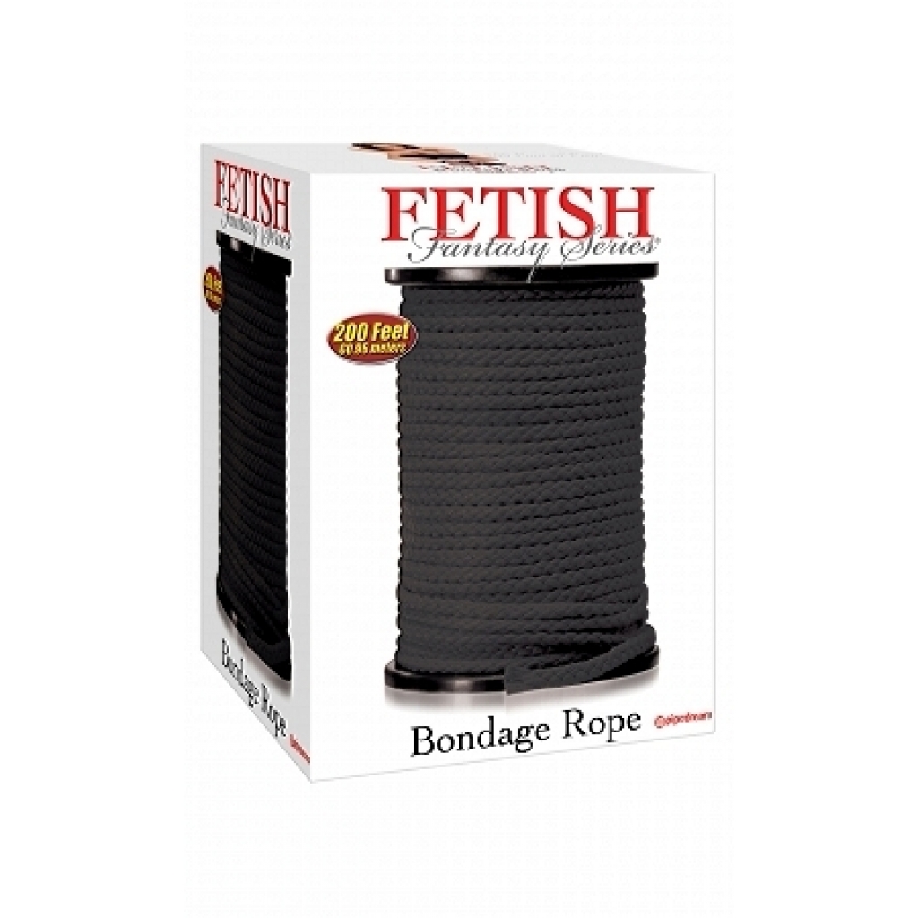 Fetish Fantasy Bondage Rope - Black 200 Feet