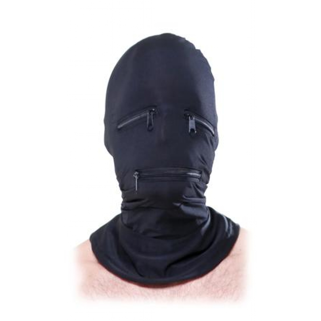 Fetish Fantasy Zipper Face Hood - Black - One Size Fits Most