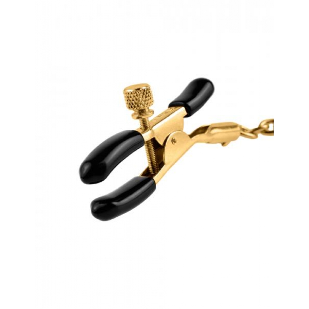 Fetish Fantasy Gold Chain Nipple Clamps - Elegant Pleasure Accessories