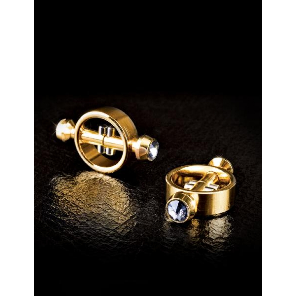 Gold Magnetic Nipple Clamps Set - For Exquisite Sensation