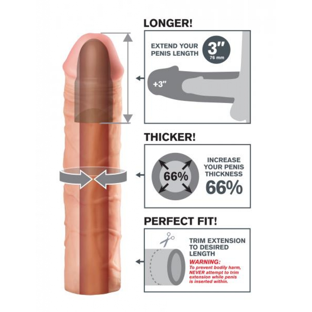 Fantasy X-Tensions Mega 3-Inch Extension for Enhanced Erection