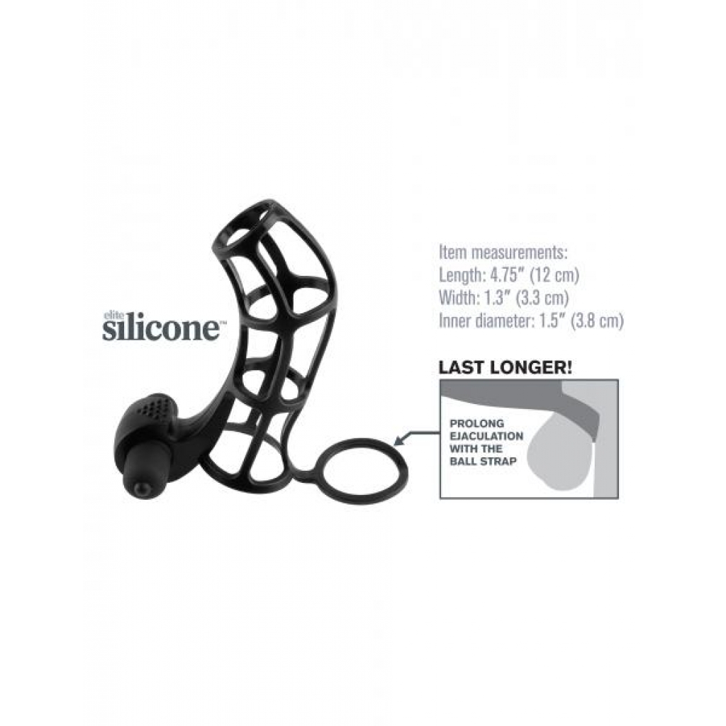 Fantasy X-tensions Deluxe Silicone Power Cage - Black