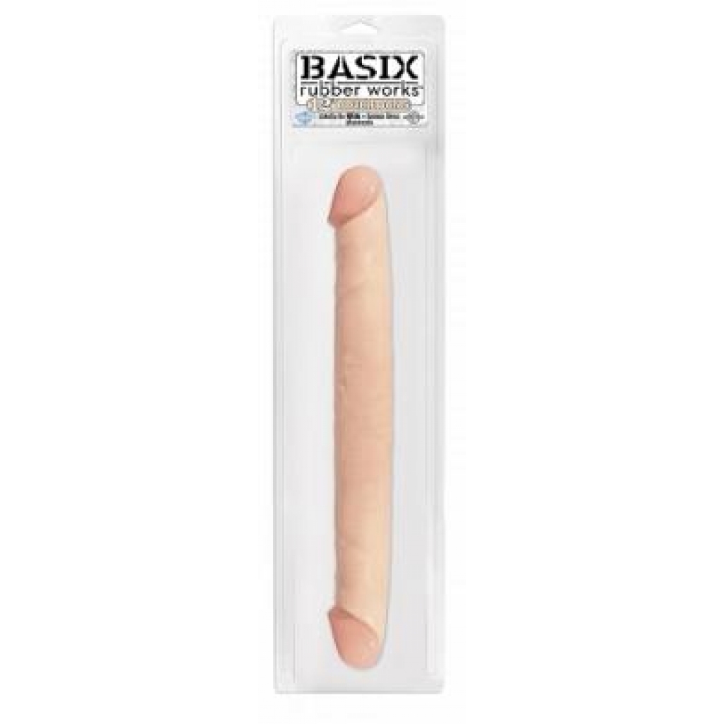 Pipedream: Basix Rubber Works 12 Inch Double Dong in Beige