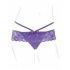 Fantasy For Her Crotchless Panty Thrill-Her - Purple O/S