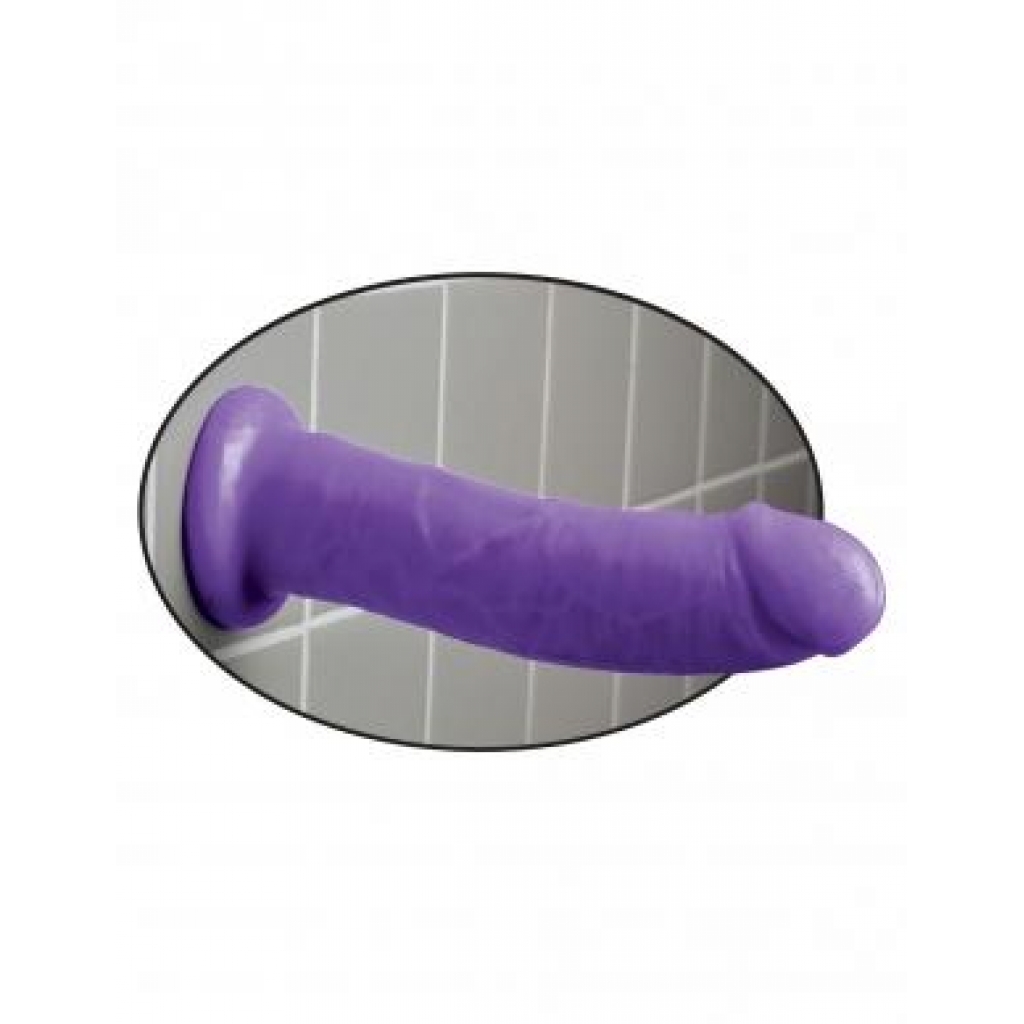 Dillio 8-inch Slim Realistic Dildo - Purple