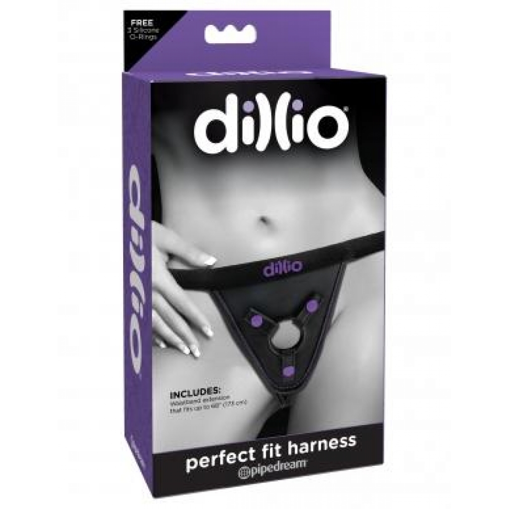 Dillio Perfect Fit Harness - Black - One Size Fits Most