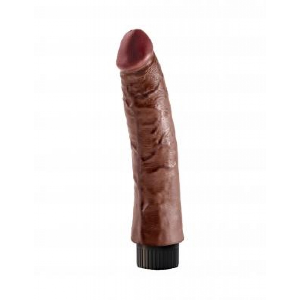 Premium 7-Inch Vibrating Dildo in Realistic Brown