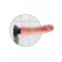 King Cock 9 Inches Vibrating Dildo - Beige