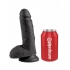 King Cock 7 Inch Black Dong with Balls