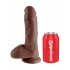 King Cock 8 Inches Cock Balls - Brown