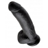 King Cock 9 Inches Black Dildo with Balls