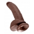 King Cock 9 Inches Cock with Balls - Brown