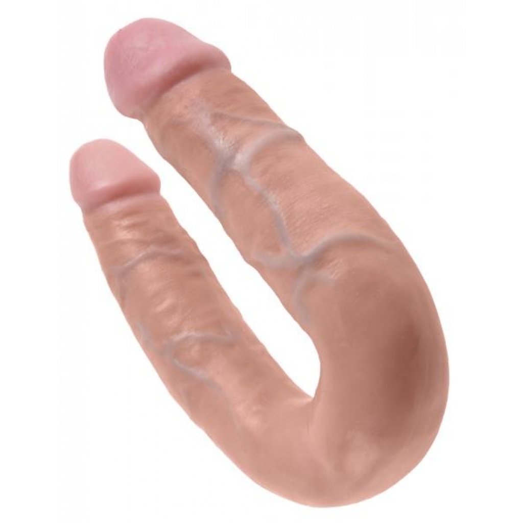 U Shaped Double Trouble Dildo - Medium - Beige