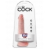 King Cock 6 Inch Dildo with Balls - Beige