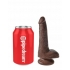 King Cock 6 inches Cock with Balls - Brown