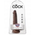 King Cock 6 inches Cock with Balls - Brown