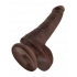 King Cock 6 inches Cock with Balls - Brown