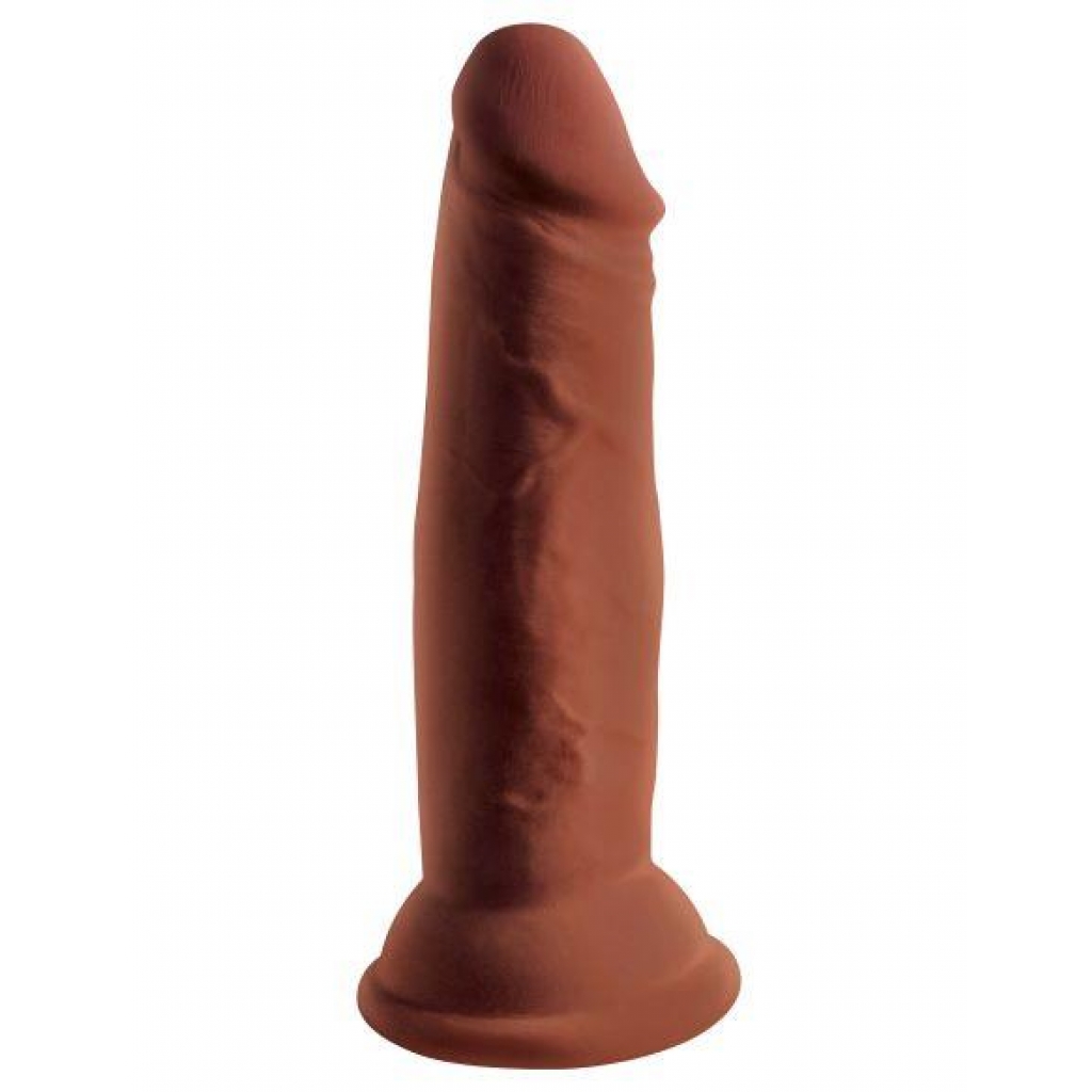 King Cock Plus 6in Triple Density Dildo - Brown