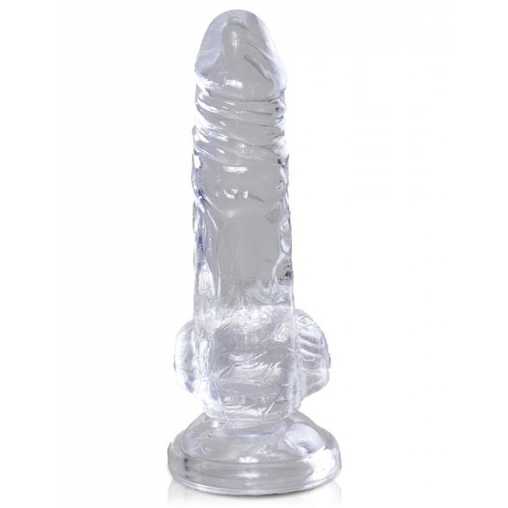 King Cock Clear 4-Inch Dildo with Balls