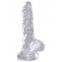 King Cock Clear 4-Inch Dildo with Balls