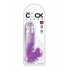 King Cock Clear Dildo 6in W/ Balls - Purple Translucent