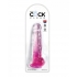 King Cock Clear Dildo - 8in with Balls - Pink Translucent