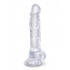 King Cock Clear 8 Inches Cock with Balls