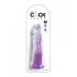 King Cock Clear 8-inch Dildo - Purple Translucent