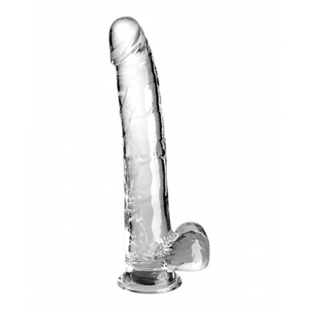 King Cock: Clear 11in Dildo with Balls